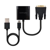 Miniatura 2 de CONVERSOR NANO CABLE DVI/M - VGA/H 10CM NEGRO