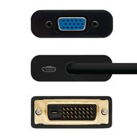 Miniatura 4 de CONVERSOR NANO CABLE DVI/M - VGA/H 10CM NEGRO