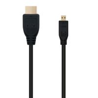 Miniatura 3 de CABLE MICRO HDMI NANO CABLE A/M - D/M V1.4 0,8M ALTA VELOCIDAD/HEC NEGRO