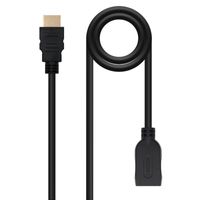 Miniatura 2 de CABLE HDMI NANO CABLE HDMI A/M - HDMI A/H 2.0 PROLONGADOR 3,0M NEGRO