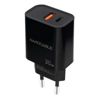 Miniatura 2 de Nanocable Cargador USB-C/PD+USB-A/QC 30W Negro