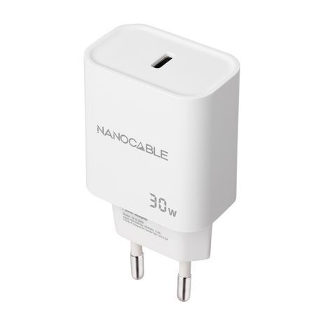 CARGADOR USB PARED NANO CABLE USB-C/PD 30W BLANCO - Imagen 2 de 4 CARGADOR USB PARED NANO CABLE USB-C/PD 30W BLANCO - Imagen 2 de 4