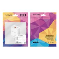 Miniatura 4 de CARGADOR USB PARED NANO CABLE USB-C/PD + USB-A/QC 20W BLANCO