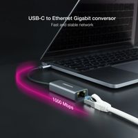 Miniatura 4 de CONVERSOR NANO CABLE USB-C - ETHERNET 10/100/1000MBPS 15CM