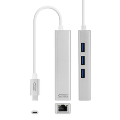 Conversor USB-C ETHERNET+3xUSB 3.0