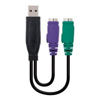 Miniatura 1 de CABLE NC CONV. PS2 A USB 2XPS2 A-M 15CM