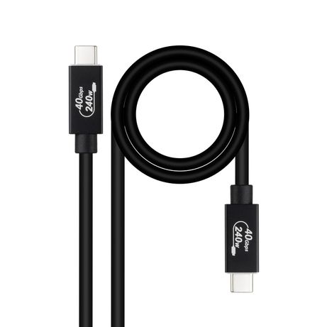 Nanocable Cable USB4 Gen3x2 40Gbps 240W USB-C 1.8M - Imagen 2 de 4 Nanocable Cable USB4 Gen3x2 40Gbps 240W USB-C 1.8M - Imagen 2 de 4
