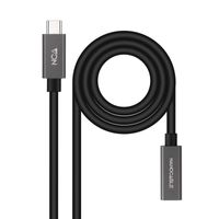 Miniatura 2 de Nanocable Cable USB 3.2 Gen2 USB-C M/H 0,5 M Negro