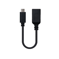 Miniatura 1 de Nanocable Cable USB 3.1 Gen1 3A, USB-C/M-A/F, 15cm