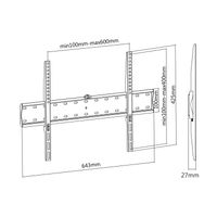 Miniatura 5 de Aisens WT70F-069 Soporte de Pared Fijo para TV de 37-70 VESA 600x400 Max 40Kg