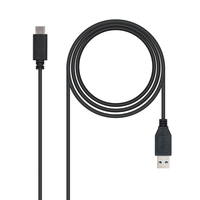 Miniatura 1 de CABLE USB NANO CABLE USB3.1 A/M - USB3.1 C/M GEN2 10GBPS 1.0M NEGRO