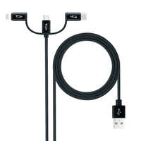 Miniatura 1 de Nanocable Cable USB a USB-C/Micro USB/ Lighthning