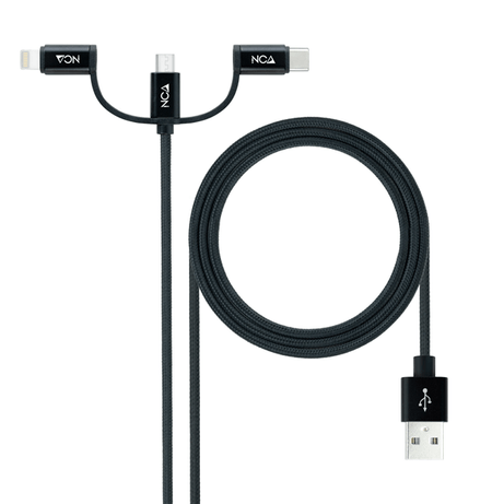 Nanocable Cable USB a USB-C/Micro USB/ Lighthning - Imagen 1 de 3 Nanocable Cable USB a USB-C/Micro USB/ Lighthning - Imagen 1 de 3