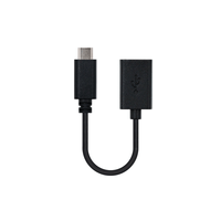 Miniatura 1 de CABLE USB OTG NANOCABLE 10.01.2400 - CONECTORES USB TIPO-C MACHO A USB HEMBRA - USB 2.0 - 0.15M - COLOR NEGRO 10.01.2400