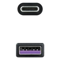 Miniatura 4 de CABLE USB 2.0 3A, TIPO USB-C/M-A/M, NEGRO 2 Metros