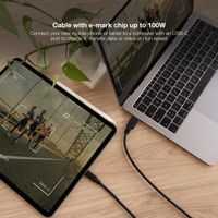 Miniatura 5 de CABLE USB 2.0 3A, TIPO USB-C/M-A/M, NEGRO 2 Metros