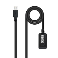 Miniatura 1 de CABLE USB NANO CABLE USB3.0 A/M - USB3.0 A/H 5.0M NEGRO ALARGADOR C/AMPLIFICADOR