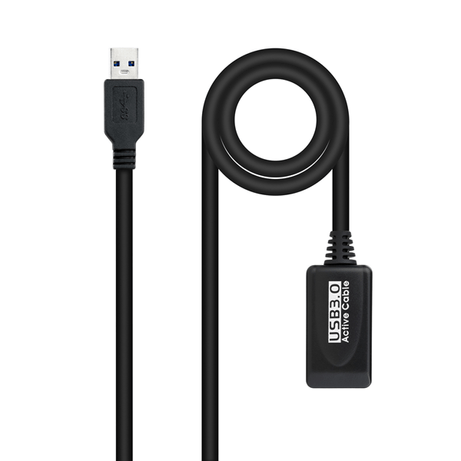 CABLE USB NANO CABLE USB3.0 A/M - USB3.0 A/H 5.0M NEGRO ALARGADOR C/AMPLIFICADOR - Imagen 1 de 4 CABLE USB NANO CABLE USB3.0 A/M - USB3.0 A/H 5.0M NEGRO ALARGADOR C/AMPLIFICADOR - Imagen 1 de 4