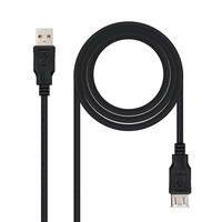 Miniatura 1 de CABLE NC USB 2.0 M-H 3M NEGRO