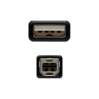 Miniatura 4 de CABLE USB NANO CABLE USB2.0 A/M - USB2.0 B/M 1.0M NEGRO IMPRESORA