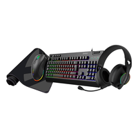 Miniatura 1 de PACK GAMING TECLADO + MOUSE + HEADSET Y ALFOMBRILLA UNYKA NOVA 4in1 ES RGB MEMBRANA 7200 DPI NEGRO