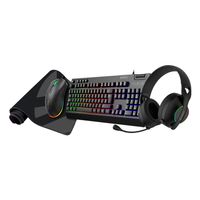 Miniatura 2 de PACK GAMING TECLADO + MOUSE + HEADSET Y ALFOMBRILLA UNYKA NOVA 4in1 ES RGB MEMBRANA 7200 DPI NEGRO