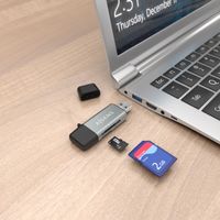 Miniatura 7 de LECTOR TARJETAS AISENS SD MICRO SD MMC RS-MMC MMC MICRO USBA USBC GRIS