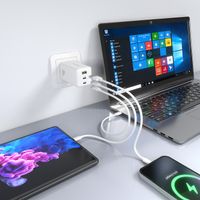Miniatura 6 de CARGADOR GAN AISENS 100W 2XUSB-C PD3.0 QC4.0 QC5.0 1XUSB-A QC3.0
