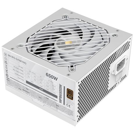 Fuente Alimentación 650W MARS GAMING MPB650SIW 80 PLUS Bronze Non-Modular Blanco - Imagen 7 de 9 Fuente Alimentación 650W MARS GAMING MPB650SIW 80 PLUS Bronze Non-Modular Blanco - Imagen 7 de 9