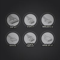 Miniatura 9 de Fuente Alimentación 750W MARS GAMING  MPB750S, Fuente Alimentación ATX ARGB 750W, 6 Años de Garantía, 80Plus Bronze 230V EU, 90% Eficiencia, Ventilado