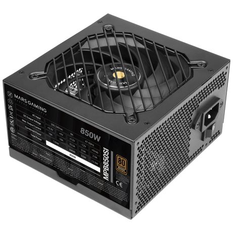 Fuente Alimentación 850W MARS GAMING MPB850SI 80 PLUS Bronze Non-Modular Negro - Imagen 3 de 6 Fuente Alimentación 850W MARS GAMING MPB850SI 80 PLUS Bronze Non-Modular Negro - Imagen 3 de 6