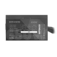 Miniatura 3 de Fuente Alimentación 650W MARS GAMING  MPIII650, Fuente Alimentación PC ATX 650W, 5 Años de Garantía, 85% Eficiencia, Sistema Digital APFC, Ventilador
