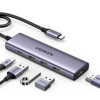 Miniatura 2 de UGREEN HUB UGREEN 5 EN 1  USB - C A  HDMI CON 3 PUERTOS USB 3,0 A+PD  100W