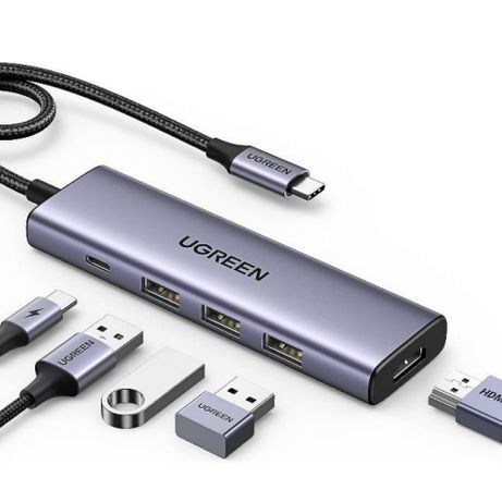 UGREEN HUB UGREEN 5 EN 1 USB - C A HDMI CON 3 PUERTOS USB 3,0 A+PD 100W - Imagen 2 de 20 UGREEN HUB UGREEN 5 EN 1 USB - C A HDMI CON 3 PUERTOS USB 3,0 A+PD 100W - Imagen 2 de 20
