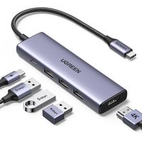Miniatura 12 de UGREEN HUB UGREEN 5 EN 1  USB - C A  HDMI CON 3 PUERTOS USB 3,0 A+PD  100W