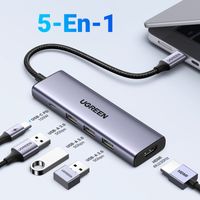 Miniatura 13 de UGREEN HUB UGREEN 5 EN 1  USB - C A  HDMI CON 3 PUERTOS USB 3,0 A+PD  100W