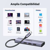 Miniatura 14 de UGREEN HUB UGREEN 5 EN 1  USB - C A  HDMI CON 3 PUERTOS USB 3,0 A+PD  100W