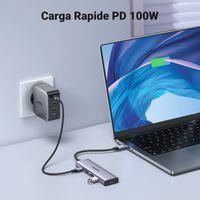 Miniatura 18 de UGREEN HUB UGREEN 5 EN 1  USB - C A  HDMI CON 3 PUERTOS USB 3,0 A+PD  100W