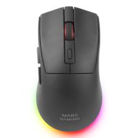 Miniatura 2 de MOUSE MARS GAMING WIRELESS Y BLUETOOTH MMT3 RGB BASE DE RECARGA MAGNETICA 14400 DPI COLOR NEGRO