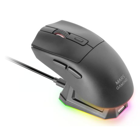 MOUSE MARS GAMING WIRELESS Y BLUETOOTH MMT3 RGB BASE DE RECARGA MAGNETICA 14400 DPI COLOR NEGRO - Imagen 4 de 9 MOUSE MARS GAMING WIRELESS Y BLUETOOTH MMT3 RGB BASE DE RECARGA MAGNETICA 14400 DPI COLOR NEGRO - Imagen 4 de 9