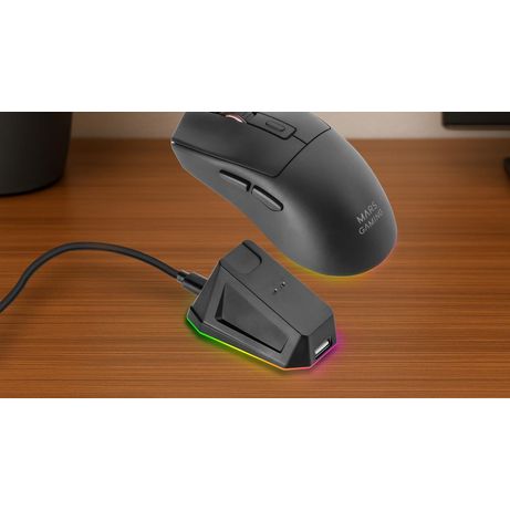 MOUSE MARS GAMING WIRELESS Y BLUETOOTH MMT3 RGB BASE DE RECARGA MAGNETICA 14400 DPI COLOR NEGRO - Imagen 5 de 9 MOUSE MARS GAMING WIRELESS Y BLUETOOTH MMT3 RGB BASE DE RECARGA MAGNETICA 14400 DPI COLOR NEGRO - Imagen 5 de 9