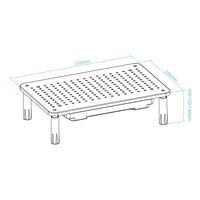 Miniatura 8 de Tooq TQMR087 Soporte elevador monitores con cajón