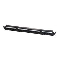 Miniatura 2 de WP 19" PATCH PANEL CAT.6A UTP 24 RJ45 PORTS 1U WITH CABLE MANAGEMENT, BLACK (WPC-PAN-6AU-24)