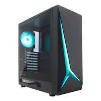 Miniatura 1 de CAJA SEMITORRE/ATX COOLBOX GM450 STARLIGHT S/FUENTE USB3.0 NEGRA A-RGB C/VENTANA
