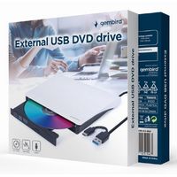 Miniatura 3 de UNIDAD DE DVD USB EXTERNA GEMBIRD BLANCA