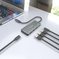 Miniatura 7 de HUB AISENS USB 3.1 USB-C 1XPD 100W 1XUSB-C 3.0 3XUSB-A 2.0 GRIS 15CM