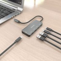 Miniatura 6 de HUB AISENS USB 3.1 USB-C 1XPD 100W 1XUSB-C 3.0 1XUSB-C 2.0 2XUSB-A 2.0 15CM