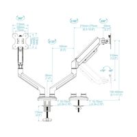 Miniatura 8 de Tooq Soporte mesa DB1434TNR-B 2 brazos 13-34