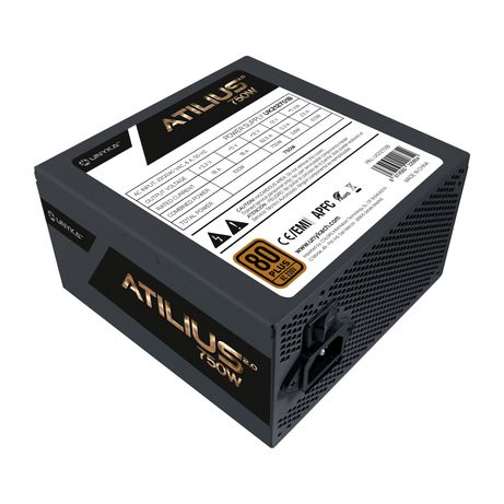 Fuente Alimentación 750W UNYKA ATX Atilius 2.0 Black 750W 80+ Bronze 80 PLUS Bronze Non-Modular Negro - Imagen 3 de 4 Fuente Alimentación 750W UNYKA ATX Atilius 2.0 Black 750W 80+ Bronze 80 PLUS Bronze Non-Modular Negro - Imagen 3 de 4