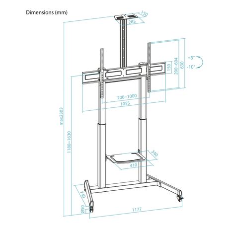 Tooq FS20406HM-B Soporte ruedas Aquiles 60-100 - Imagen 9 de 9 Tooq FS20406HM-B Soporte ruedas Aquiles 60-100 - Imagen 9 de 9